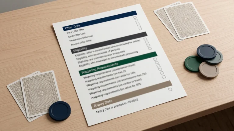 Illustration of a casino bonus checklist for UK readers